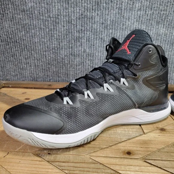 Nike Air Jordan Super Fly 3 Flight Plate Size 13 Black Gray Red Shoes 684933-005